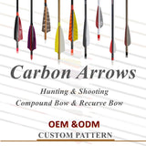 Customizable Pure/Mixed Carbon Arrows with Turkey Feather and Screw-in Field Tip