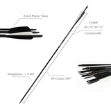 Customizable Pure/Mixed Carbon Arrows with Turkey Feather and Screw-in Field Tip